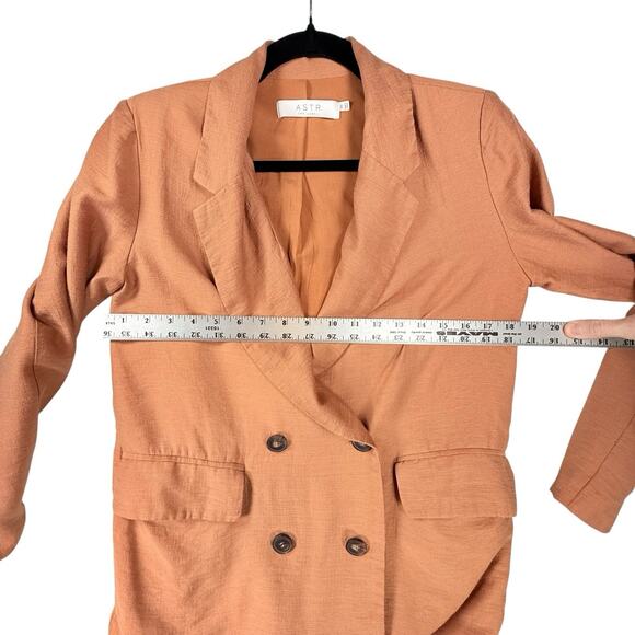 ASTR The Label Allegra Oversized Double Breasted Blazer Suit Jacket XS Orange - Picture 5 of 13